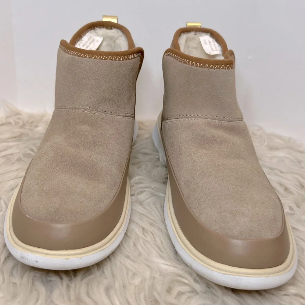 Cole Haan‎ Zerogrand Water Resistant Bootie Birch Beige Suede Leather Women’s 9B